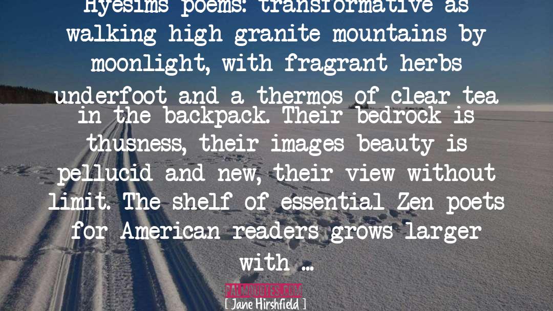 Jane Hirshfield Quotes: Hyesims poems: transformative as walking