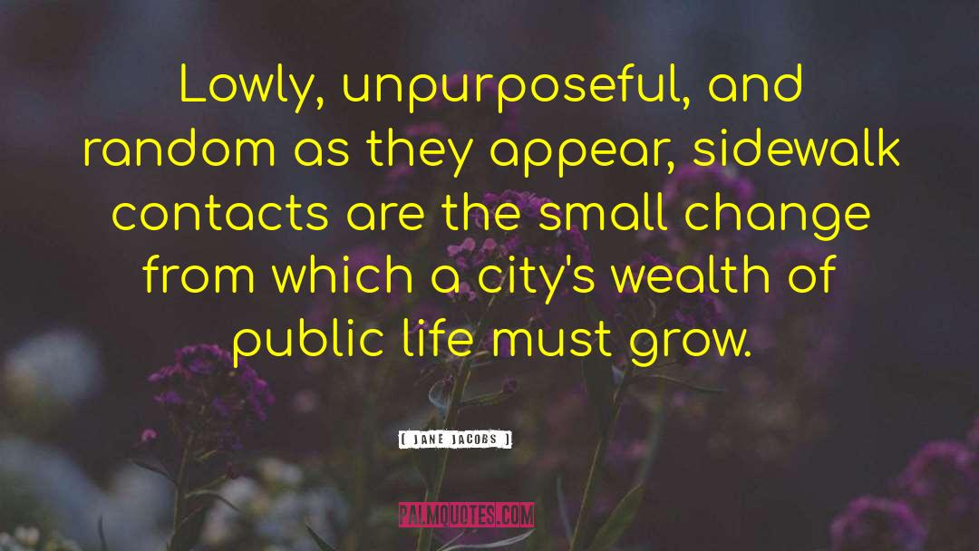 Jane Jacobs Quotes: Lowly, unpurposeful, and random as