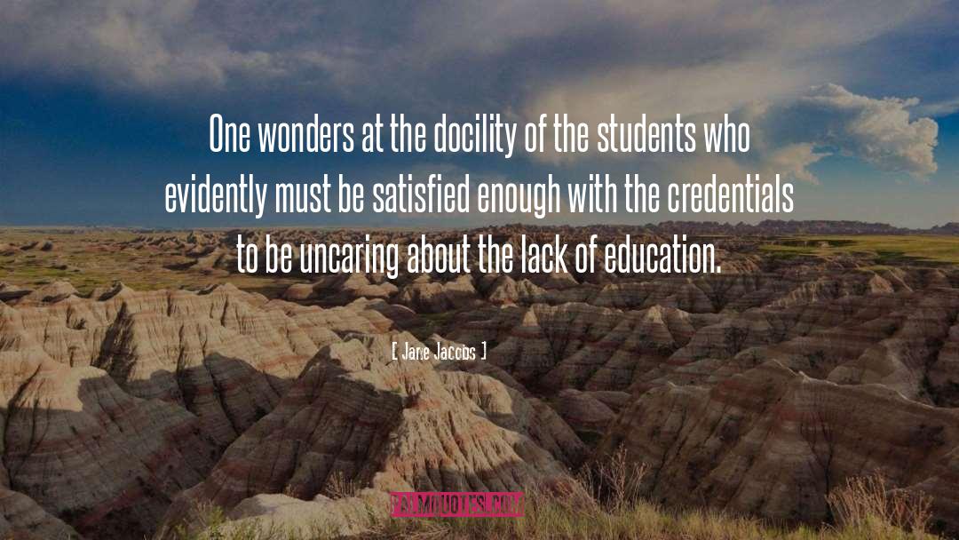 Jane Jacobs Quotes: One wonders at the docility