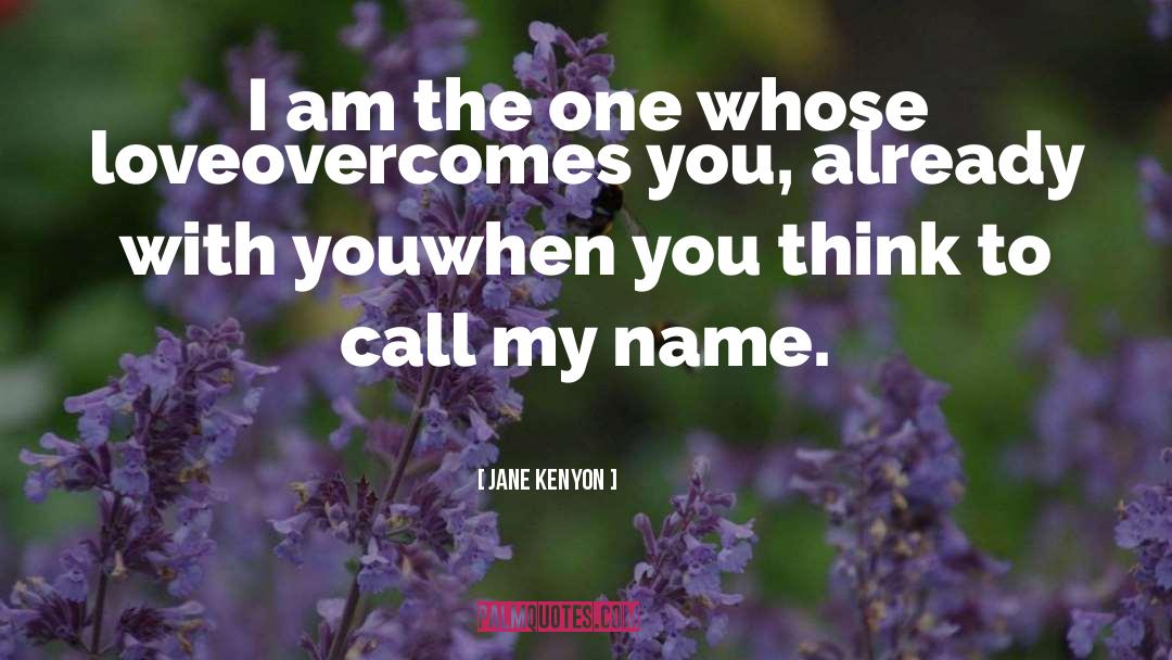 Jane Kenyon Quotes: I am the one whose