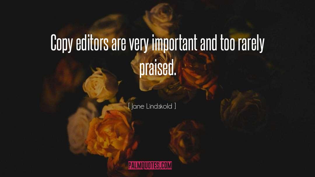 Jane Lindskold Quotes: Copy editors are very important