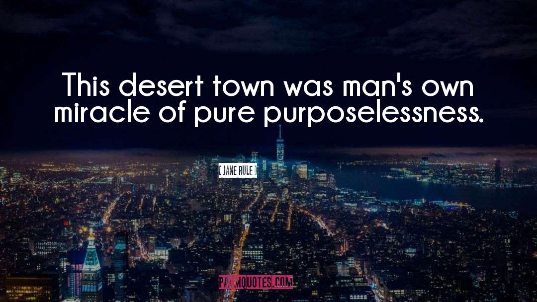 Jane Rule Quotes: This desert town was man's