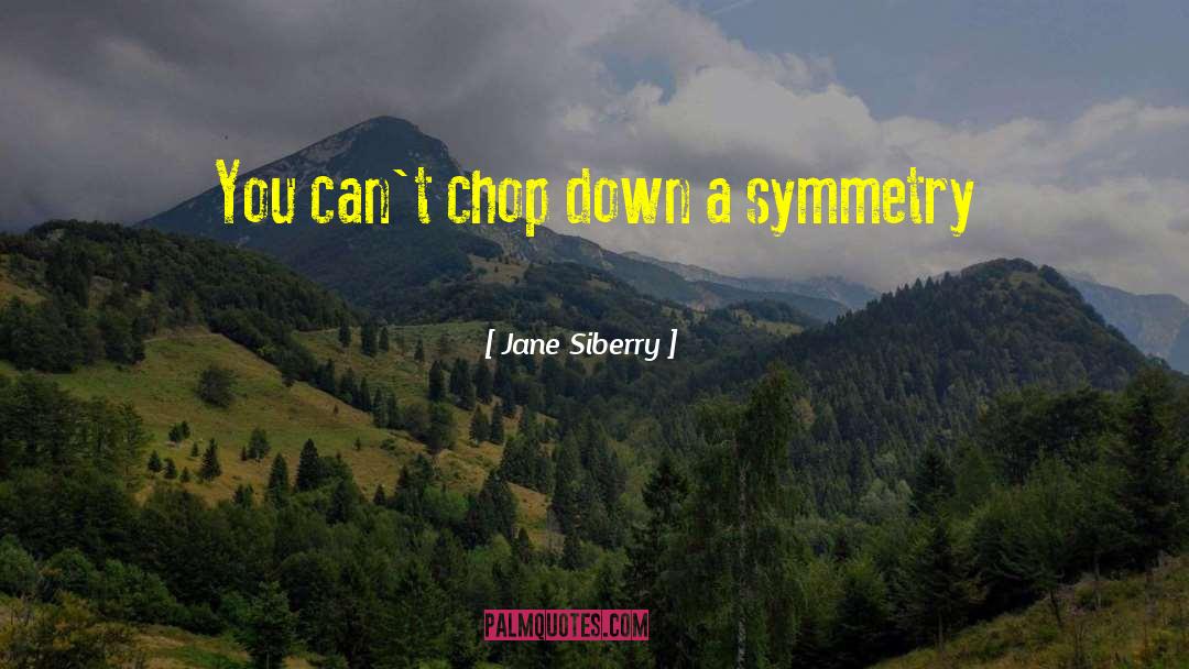 Jane Siberry Quotes: You can't chop down a