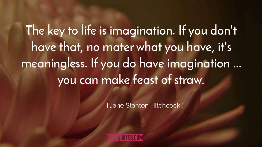 Jane Stanton Hitchcock Quotes: The key to life is