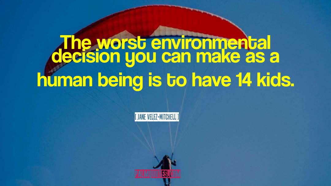 Jane Velez-Mitchell Quotes: The worst environmental decision you