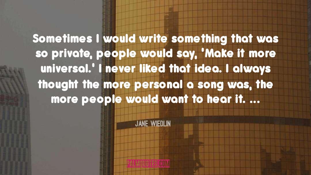Jane Wiedlin Quotes: Sometimes I would write something