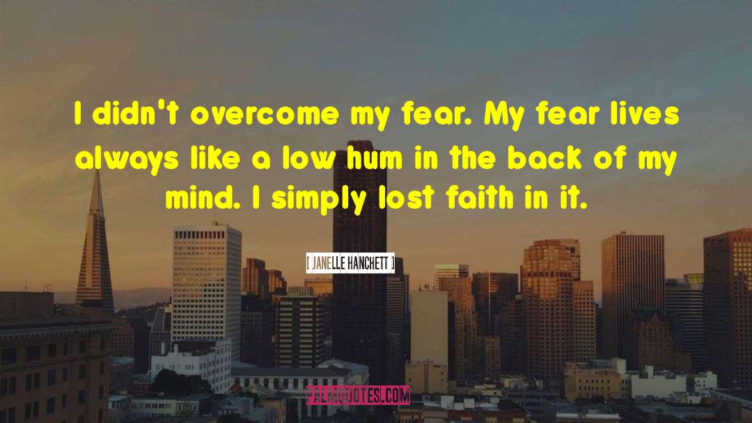 Janelle Hanchett Quotes: I didn't overcome my fear.