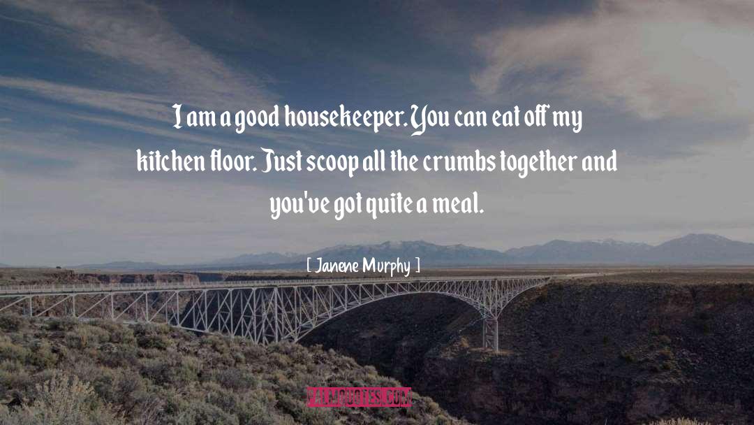 Janene Murphy Quotes: I am a good housekeeper.