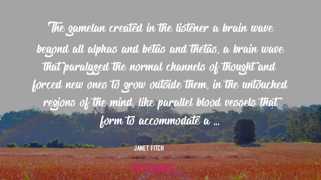 Janet Fitch Quotes: The gamelan created in the