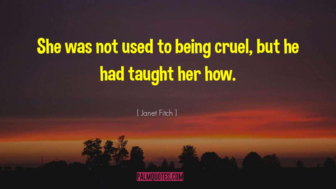 Janet Fitch Quotes: She was not used to