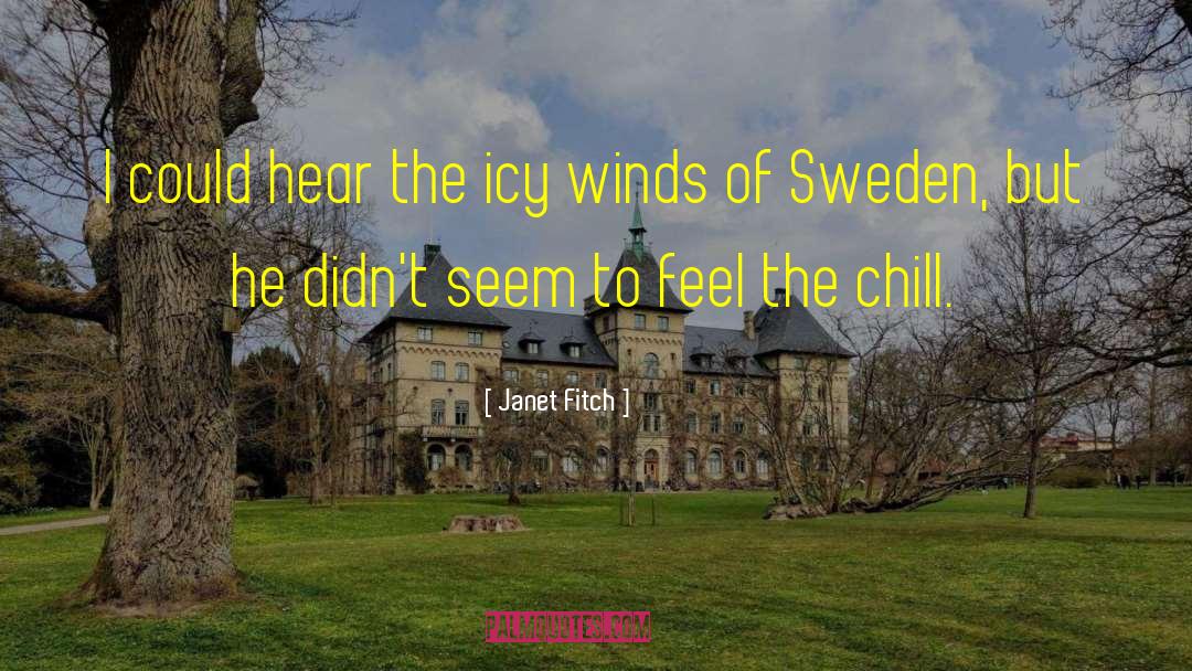 Janet Fitch Quotes: I could hear the icy