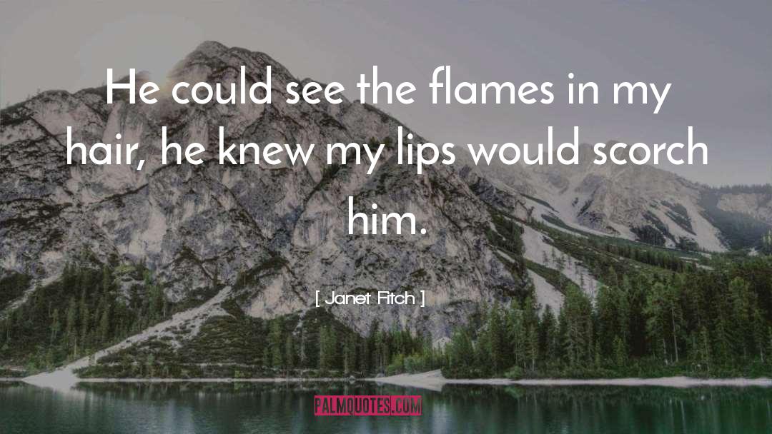 Janet Fitch Quotes: He could see the flames