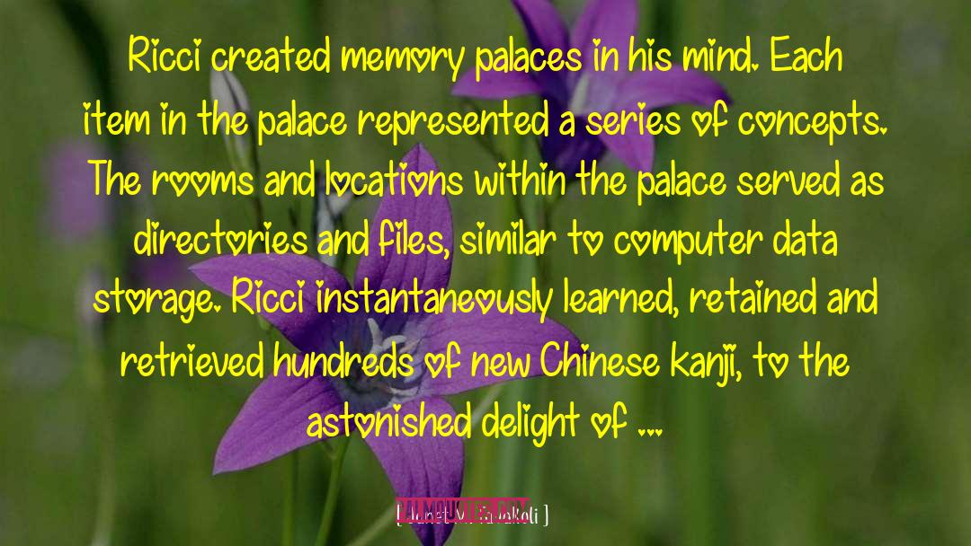 Janet M. Tavakoli Quotes: Ricci created memory palaces in