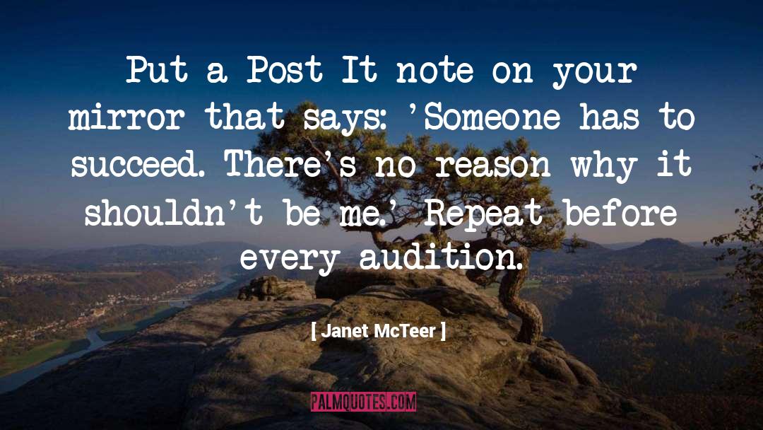 Janet McTeer Quotes: Put a Post-It note on