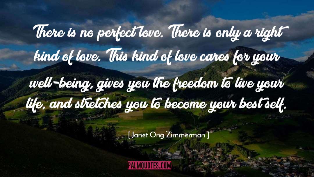 Janet Ong Zimmerman Quotes: There is no perfect love.