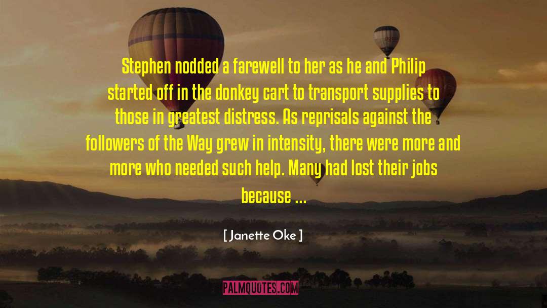 Janette Oke Quotes: Stephen nodded a farewell to