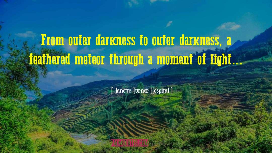 Janette Turner Hospital Quotes: From outer darkness to outer