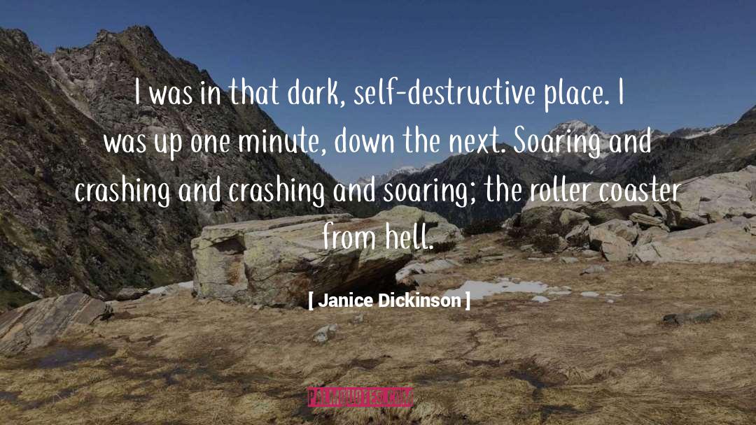 Janice Dickinson Quotes: I was in that dark,