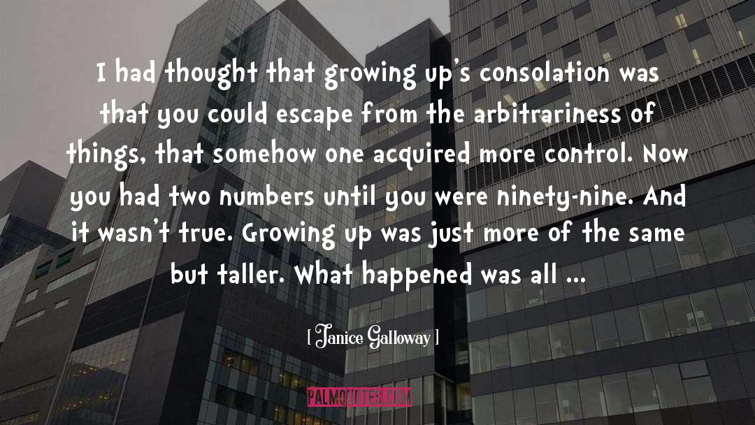 Janice Galloway Quotes: I had thought that growing