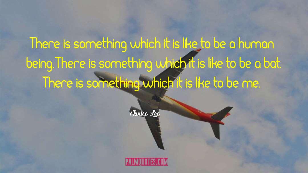 Janice Lee Quotes: There is something which it