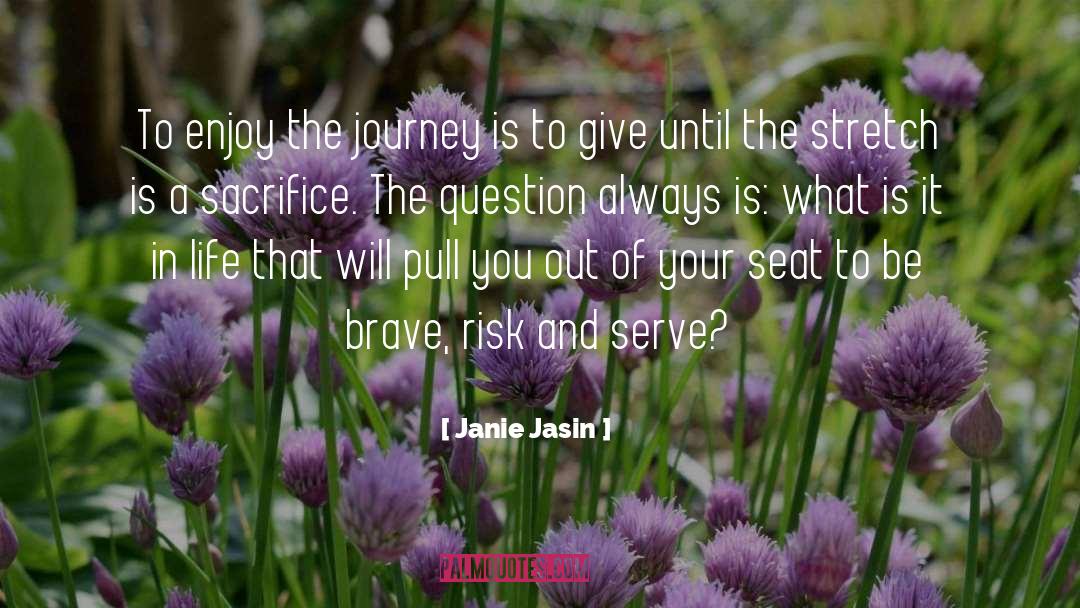 Janie Jasin Quotes: To enjoy the journey is