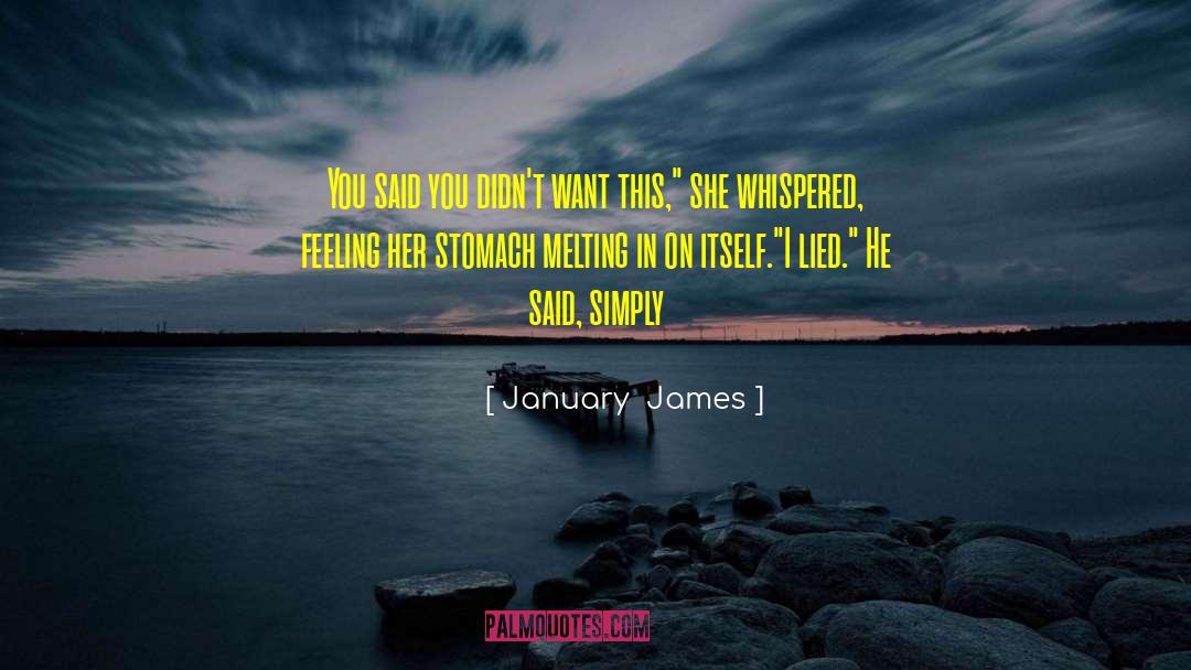 January  James Quotes: You said you didn't want