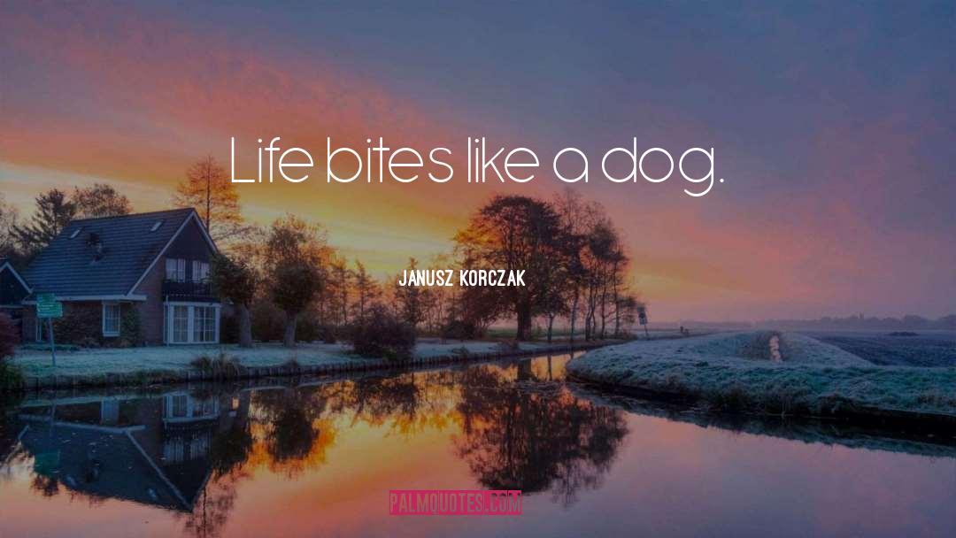 Janusz Korczak Quotes: Life bites like a dog.