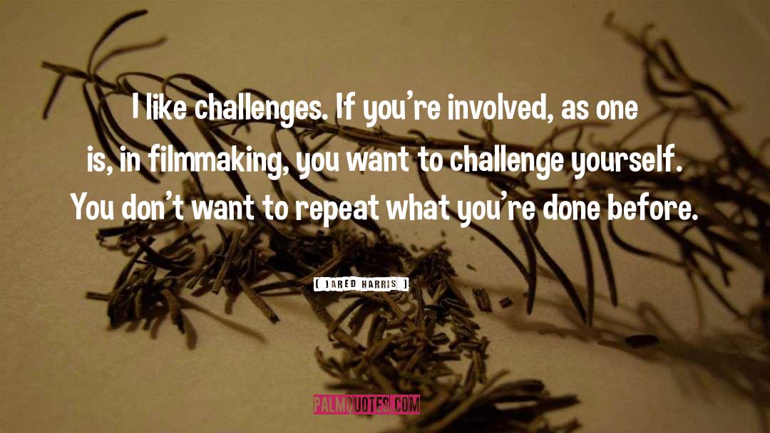 Jared Harris Quotes: I like challenges. If you're