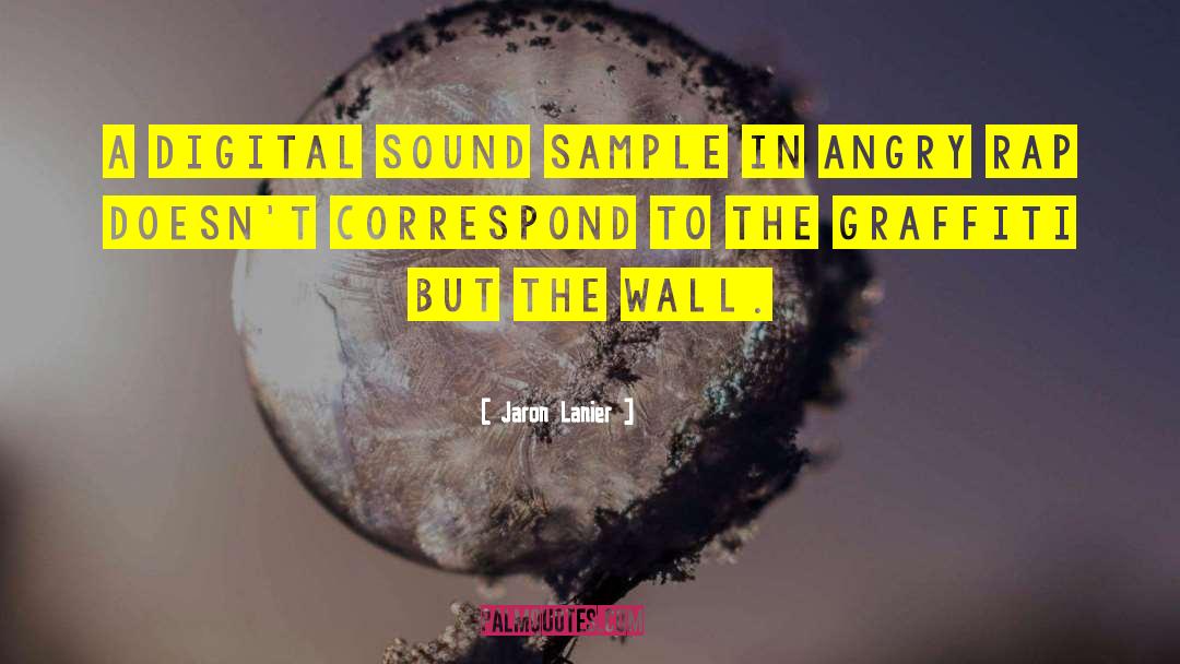 Jaron Lanier Quotes: A digital sound sample in