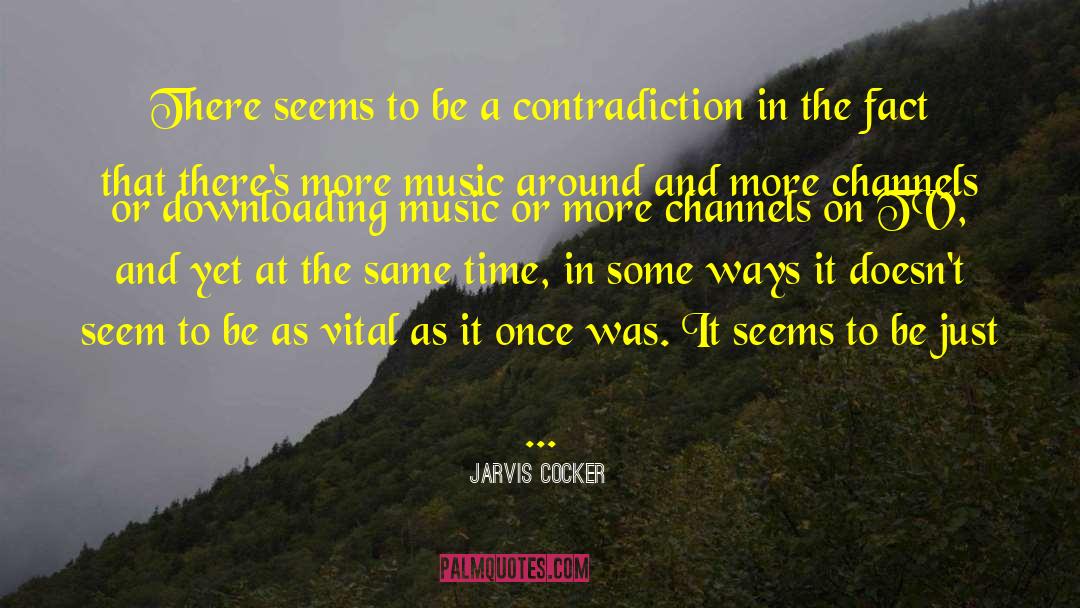 Jarvis Cocker Quotes: There seems to be a