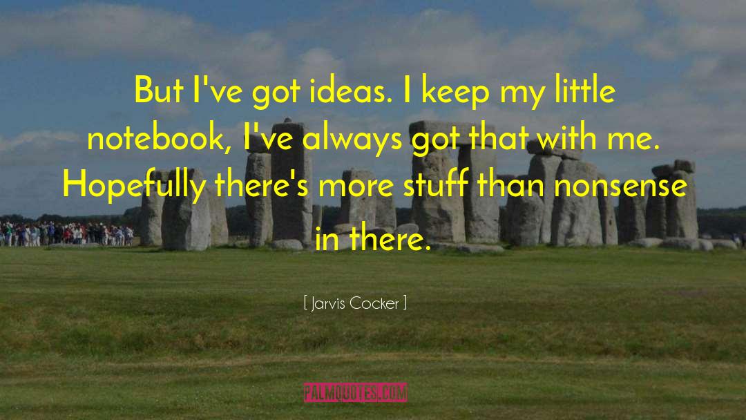 Jarvis Cocker Quotes: But I've got ideas. I