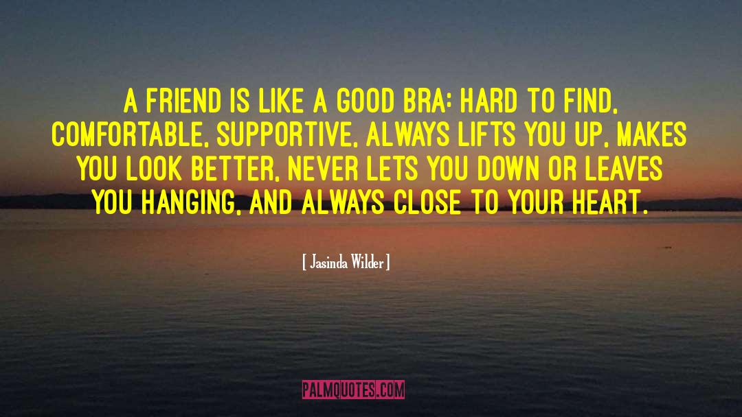 Jasinda Wilder Quotes: A friend is like a