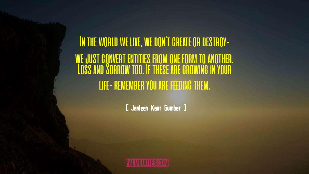 Jasleen Kaur Gumber Quotes: In the world we live,