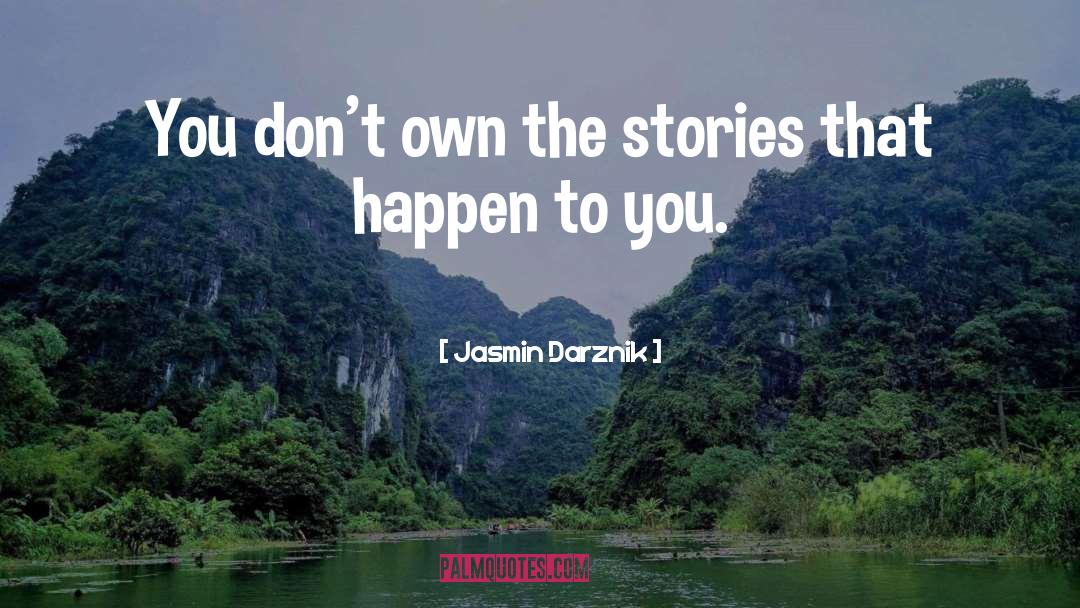 Jasmin Darznik Quotes: You don't own the stories