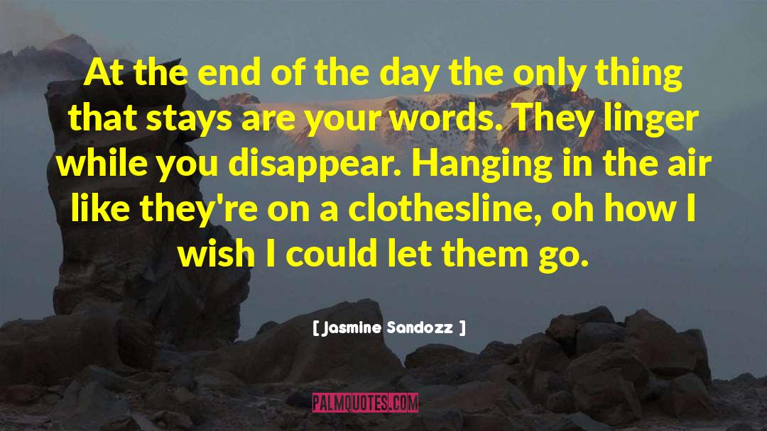 Jasmine Sandozz Quotes: At the end of the
