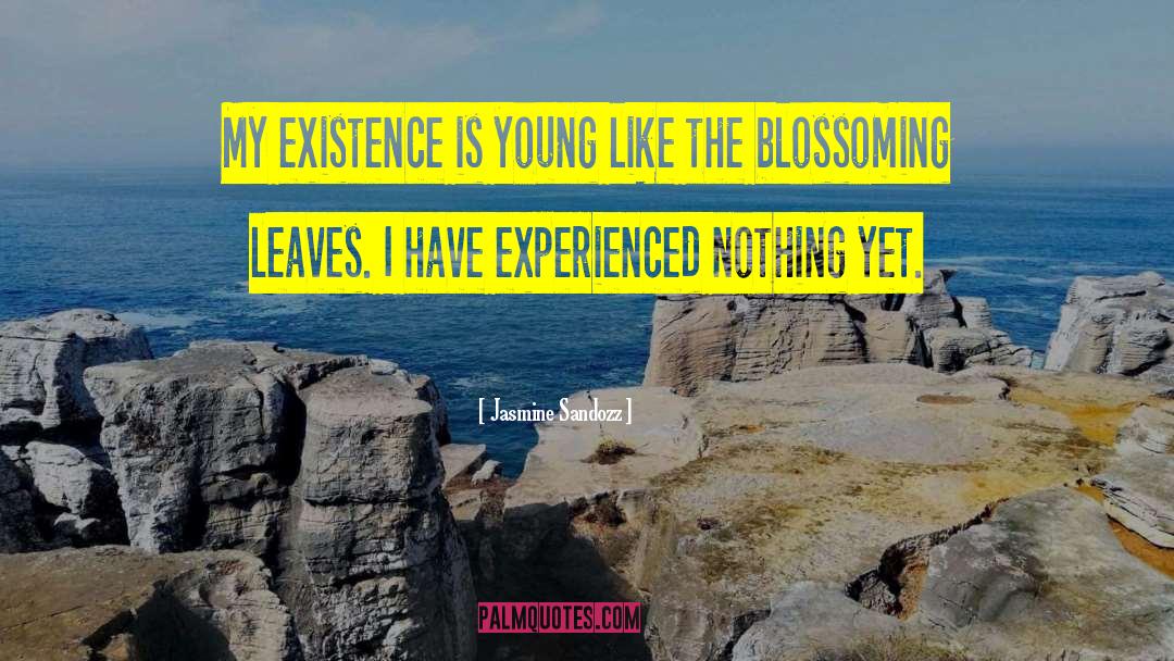 Jasmine Sandozz Quotes: My existence is young like