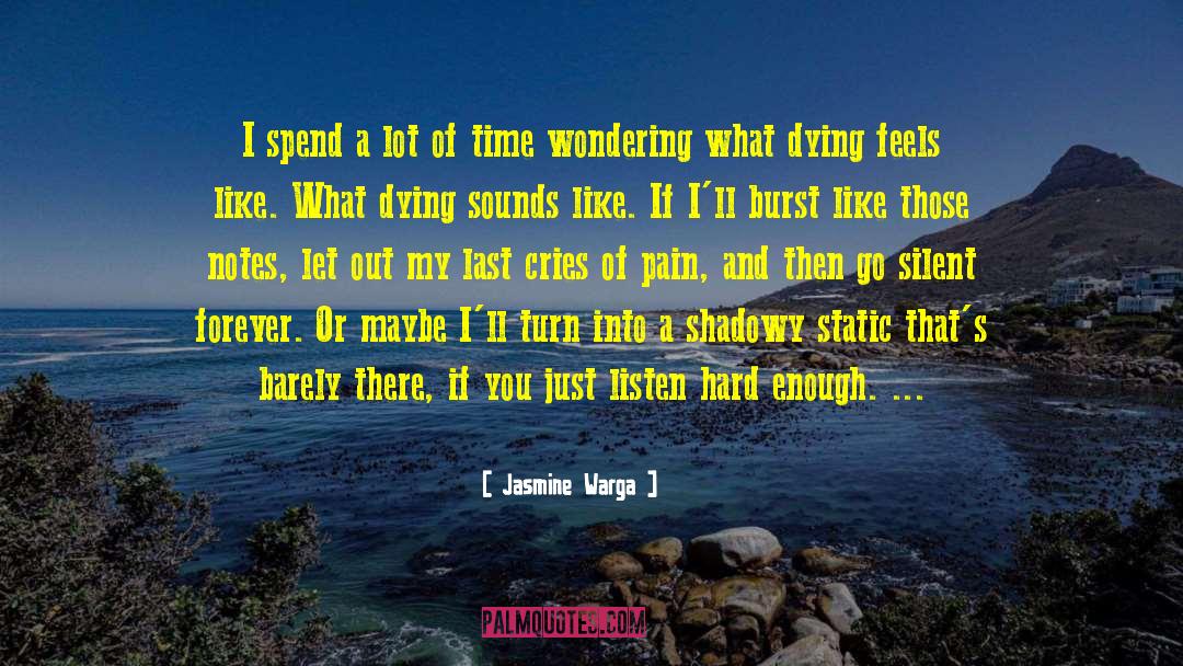 Jasmine Warga Quotes: I spend a lot of