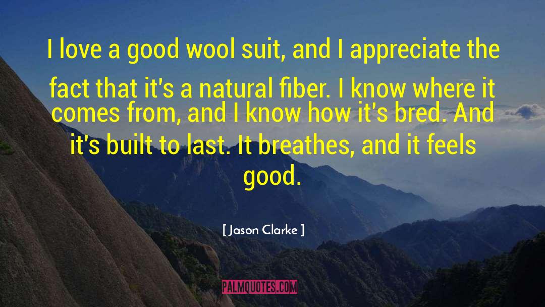 Jason Clarke Quotes: I love a good wool