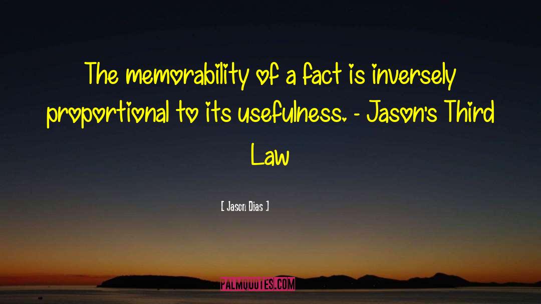 Jason Dias Quotes: The memorability of a fact