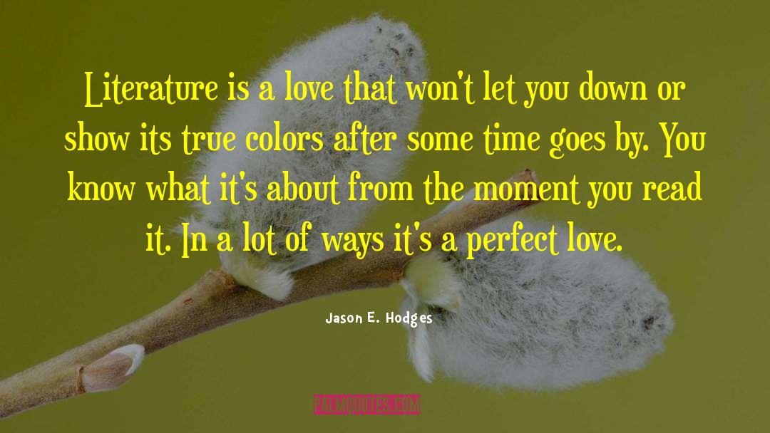 Jason E. Hodges Quotes: Literature is a love that