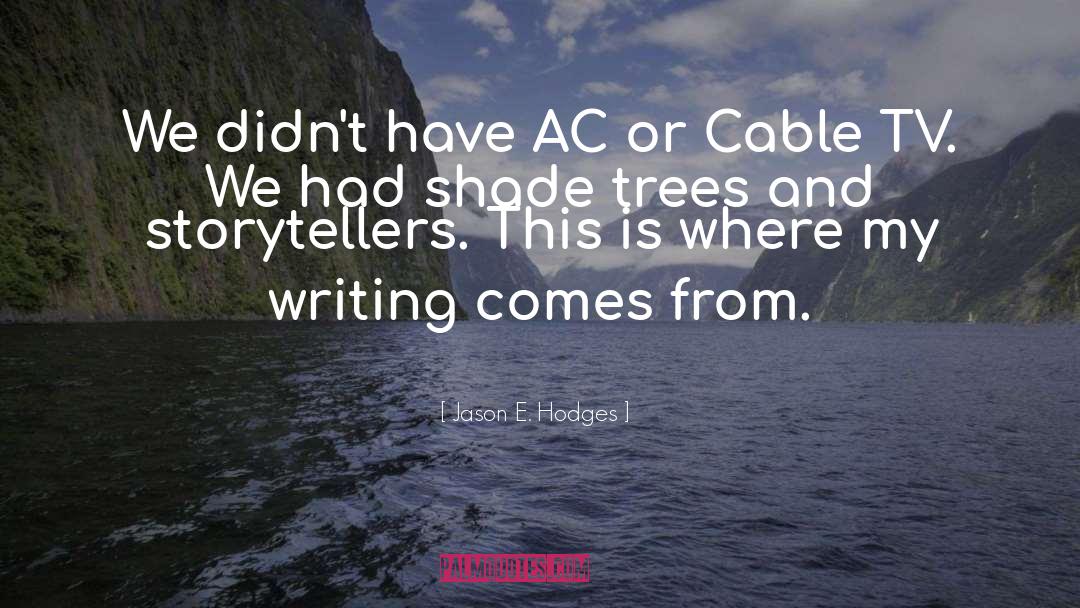 Jason E. Hodges Quotes: We didn't have AC or