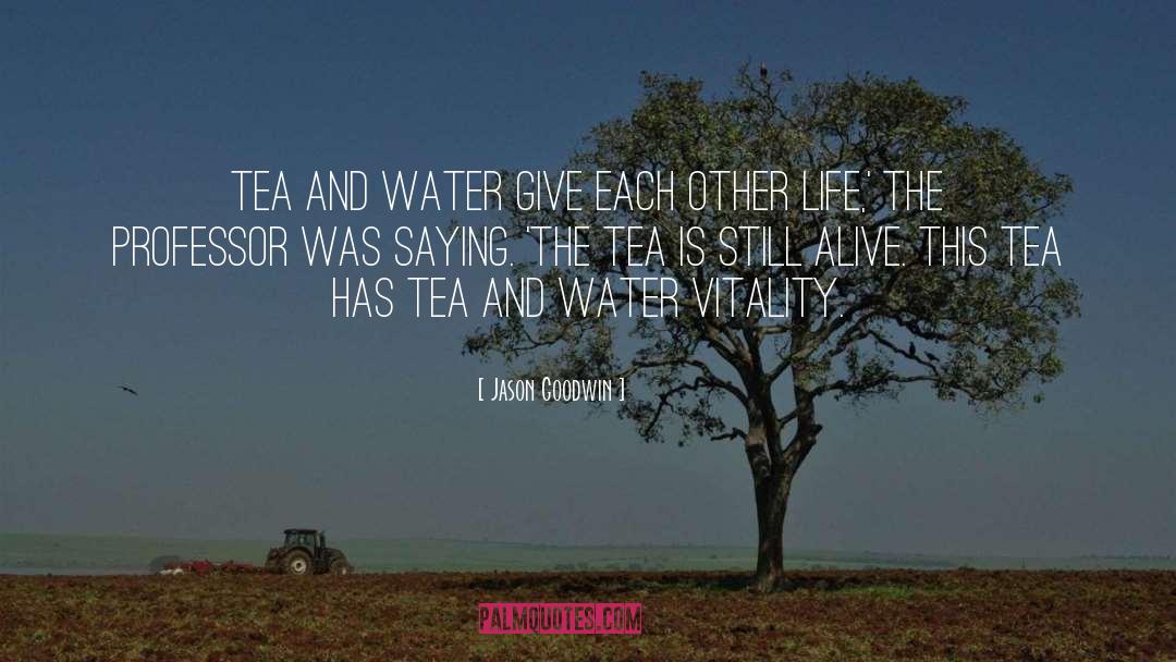 Jason Goodwin Quotes: Tea and water give each