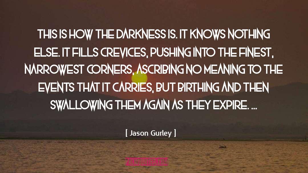 Jason Gurley Quotes: This is how the darkness
