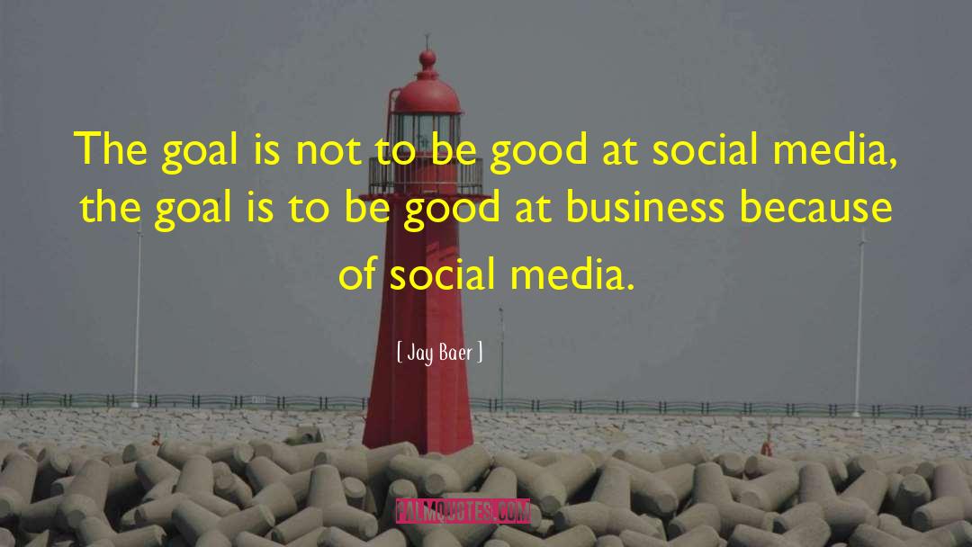 Jay Baer Quotes: The goal is not to