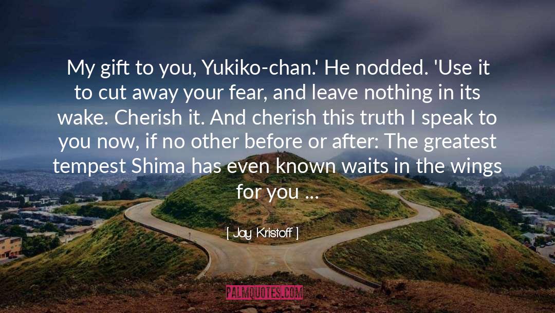 Jay Kristoff Quotes: My gift to you, Yukiko-chan.'