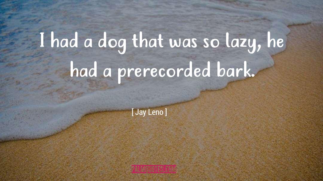 Jay Leno Quotes: I had a dog that