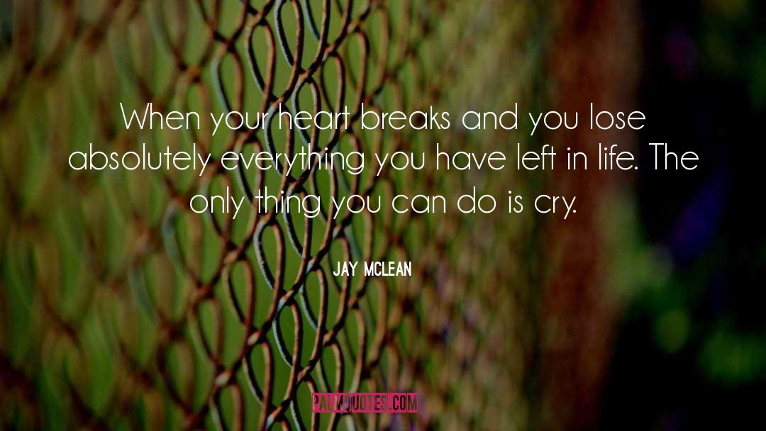 Jay McLean Quotes: When your heart breaks and