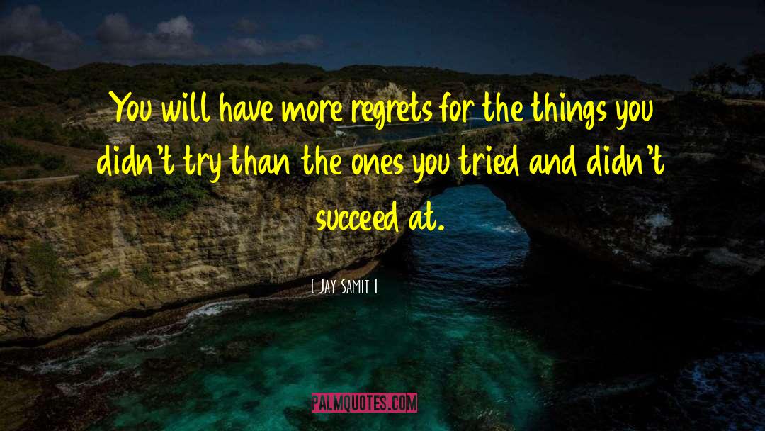 Jay Samit Quotes: You will have more regrets