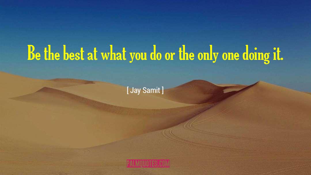 Jay Samit Quotes: Be the best at what