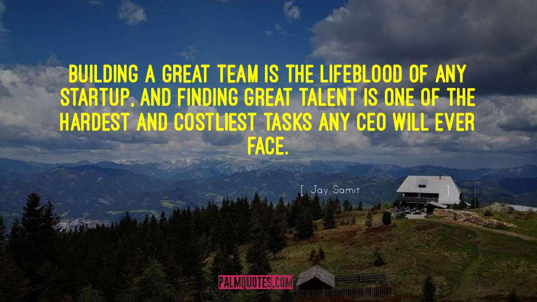 Jay Samit Quotes: Building a great team is